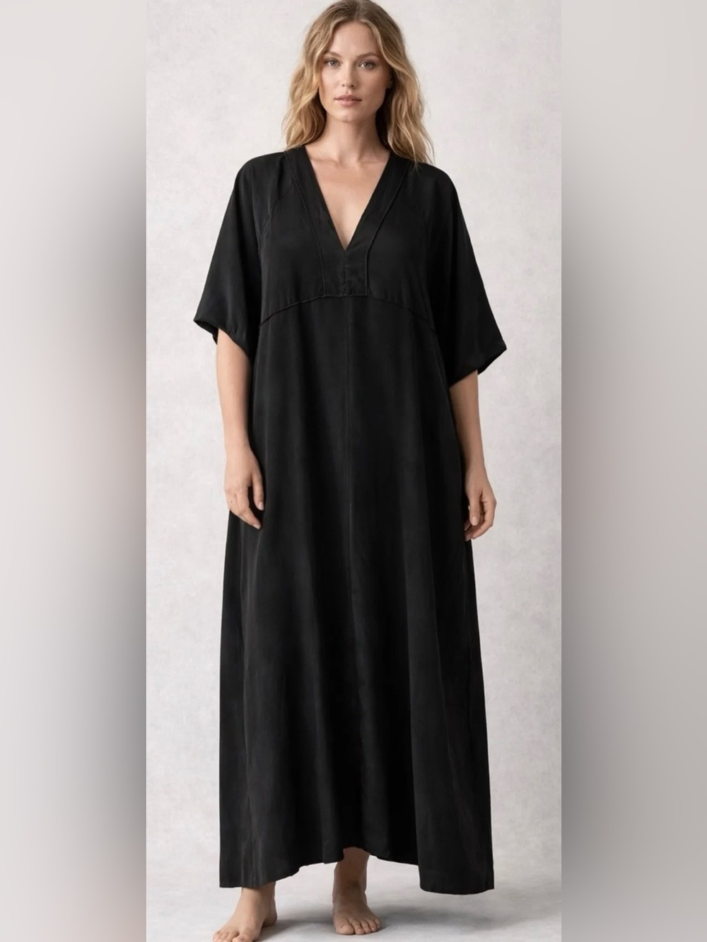 Stark X Caftan Dress Gauzy 100% Lightweight Cotton Coastal Luxury Women M Beach